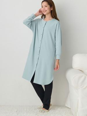 マタニティ パジャマ・ルームウェア|ワッフルフェイス裏起毛×スムースパジャマ　マタニティ・産後授乳服【出産後も長く使える】Rosemadame（ローズマダム）|ライトグリーン