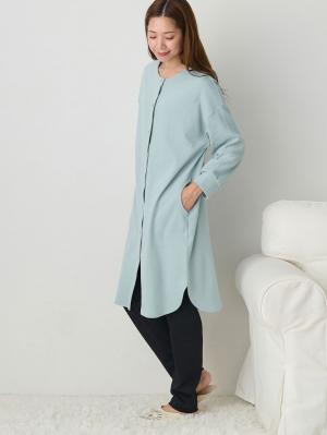 マタニティ パジャマ・ルームウェア|ワッフルフェイス裏起毛×スムースパジャマ　マタニティ・産後授乳服【出産後も長く使える】Rosemadame（ローズマダム）|ライトグリーン