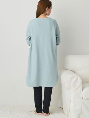 マタニティ パジャマ・ルームウェア|ワッフルフェイス裏起毛×スムースパジャマ　マタニティ・産後授乳服【出産後も長く使える】Rosemadame（ローズマダム）|ライトグリーン