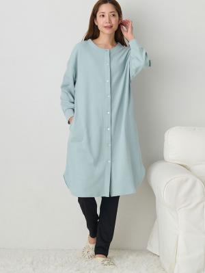 マタニティ パジャマ・ルームウェア|ワッフルフェイス裏起毛×スムースパジャマ　マタニティ・産後授乳服【出産後も長く使える】Rosemadame（ローズマダム）|ライトグリーン