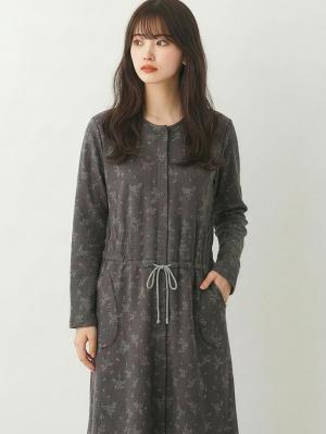 マタニティ パジャマ・ルームウェア|ワッフルフェイス裏起毛花柄ネグリジェ　マタニティ・産後授乳服【出産後も長く使える】Rosemadame（ローズマダム）