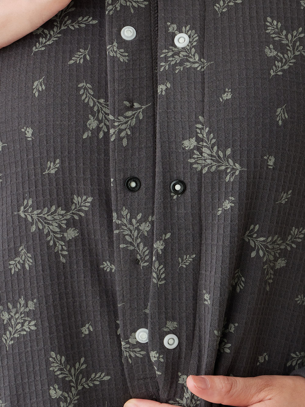 マタニティ パジャマ・ルームウェア|ワッフルフェイス裏起毛花柄ネグリジェ　マタニティ・産後授乳服【出産後も長く使える】Rosemadame（ローズマダム）