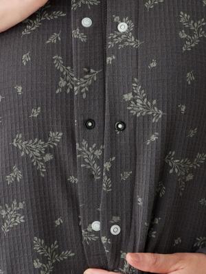 マタニティ パジャマ・ルームウェア|ワッフルフェイス裏起毛花柄ネグリジェ　マタニティ・産後授乳服【出産後も長く使える】Rosemadame（ローズマダム）