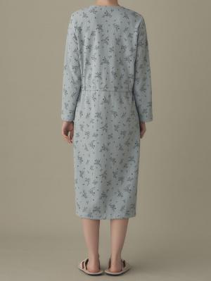 マタニティ パジャマ・ルームウェア|ワッフルフェイス裏起毛花柄ネグリジェ　マタニティ・産後授乳服【出産後も長く使える】Rosemadame（ローズマダム）