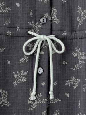 マタニティ パジャマ・ルームウェア|ワッフルフェイス裏起毛花柄ネグリジェ　マタニティ・産後授乳服【出産後も長く使える】Rosemadame（ローズマダム）