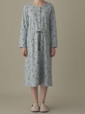 マタニティ パジャマ・ルームウェア|ワッフルフェイス裏起毛花柄ネグリジェ　マタニティ・産後授乳服【出産後も長く使える】Rosemadame（ローズマダム）