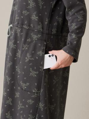 マタニティ パジャマ・ルームウェア|ワッフルフェイス裏起毛花柄ネグリジェ　マタニティ・産後授乳服【出産後も長く使える】Rosemadame（ローズマダム）