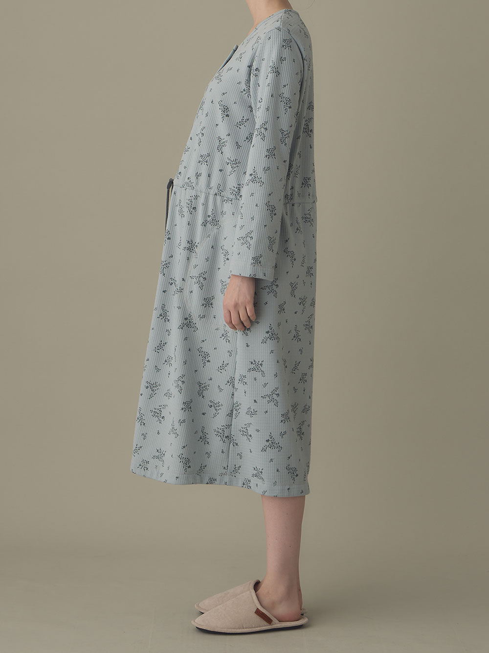 マタニティ パジャマ・ルームウェア|ワッフルフェイス裏起毛花柄ネグリジェ　マタニティ・産後授乳服【出産後も長く使える】Rosemadame（ローズマダム）