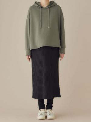 マタニティ ワンピース|プルパーカー×リブスカートドッキングワンピース マタニティ・産後授乳服【出産後も長く使える】Rosemadame(ローズマダム)