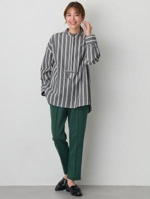 マタニティ パンツ|ダンボールテーパードパンツ マタニティ・産後【出産後も長く使える】Rosemadame(ローズマダム)|グリーン