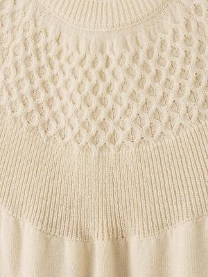 マタニティ トップス|ニットジャガードチュニック　マタニティ・産後授乳服【出産後も長く使える】Rosemadame（ローズマダム）