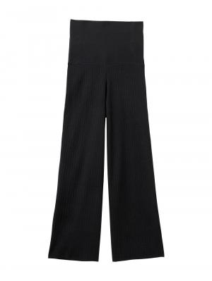 リブニットワイドパンツ　マタニティ・産後【出産後も長く使える】Rosemadame（ローズマダム） 10486