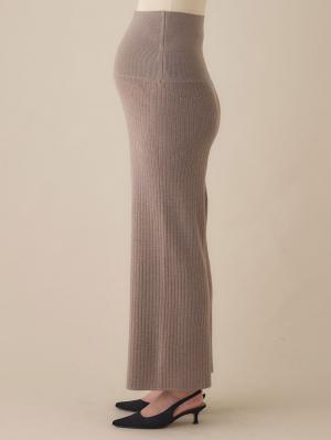 マタニティ パンツ|リブニットワイドパンツ　マタニティ・産後【出産後も長く使える】Rosemadame（ローズマダム）