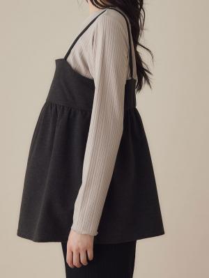 マタニティ トップス|【あったか～い。冬支度セール対象】ニットカルゼ×テレコ起毛ペプラムキャミトップス　マタニティ・産後授乳服【出産後も長く使える】Rosemadame（ローズマダム）