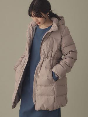 マタニティ アウター(コート)・ママコート|マットタフタ ダウンママコート マタニティ・産後授乳服【出産後も長く使える】Rosemadame(ローズマダム)|モカ