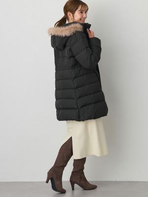 マタニティ アウター(コート)・ママコート|マットタフタ ダウンママコート マタニティ・産後授乳服【出産後も長く使える】Rosemadame(ローズマダム)|ブラック