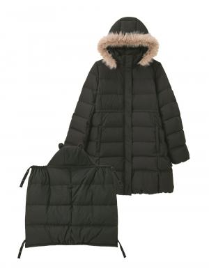 マタニティ アウター(コート)・ママコート|マットタフタ ダウンママコート マタニティ・産後授乳服【出産後も長く使える】Rosemadame(ローズマダム)|ブラック