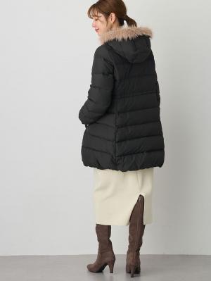 マタニティ アウター(コート)・ママコート|マットタフタ ダウンママコート マタニティ・産後授乳服【出産後も長く使える】Rosemadame(ローズマダム)|ブラック