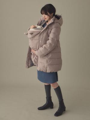 マタニティ アウター(コート)・ママコート|マットタフタ ダウンママコート マタニティ・産後授乳服【出産後も長く使える】Rosemadame(ローズマダム)