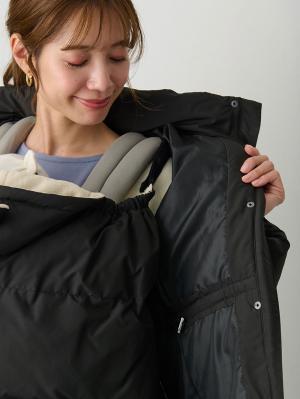 マタニティ アウター(コート)・ママコート|マットタフタ ダウンママコート マタニティ・産後授乳服【出産後も長く使える】Rosemadame(ローズマダム)