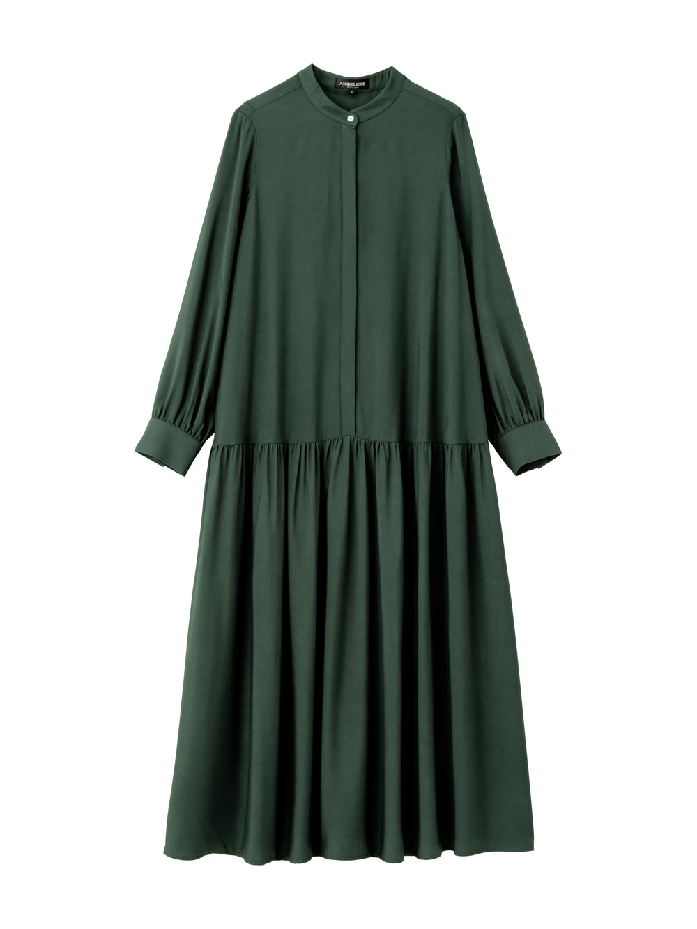 マタニティ ワンピース|ローウエストワンピース　マタニティ・産後授乳服【出産後も長く使える】|グリーン