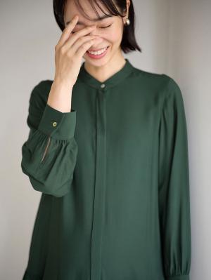 マタニティ ワンピース|ローウエストワンピース　マタニティ・産後授乳服【出産後も長く使える】|グリーン