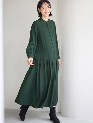ローウエストワンピース　マタニティ・産後授乳服【出産後も長く使える】10490
