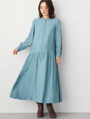 マタニティ ワンピース|ローウエストワンピース　マタニティ・産後授乳服【出産後も長く使える】|ブルー