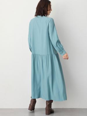 マタニティ ワンピース|ローウエストワンピース　マタニティ・産後授乳服【出産後も長く使える】|ブルー