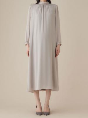 マタニティ ワンピース|シフォンロングワンピース　マタニティ・産後授乳服【出産後も長く使える】