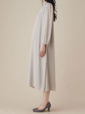 マタニティ ワンピース|シフォンロングワンピース　マタニティ・産後授乳服【出産後も長く使える】