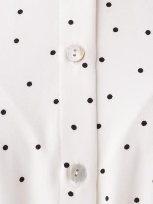 マタニティ ワンピース|バンドカラーウエストシャーリング ドットワンピース　マタニティ・産後授乳服【出産後も長く使える】