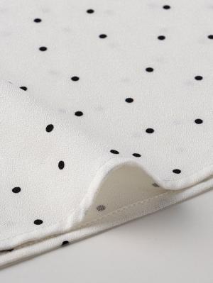 マタニティ ワンピース|バンドカラーウエストシャーリング ドットワンピース　マタニティ・産後授乳服【出産後も長く使える】