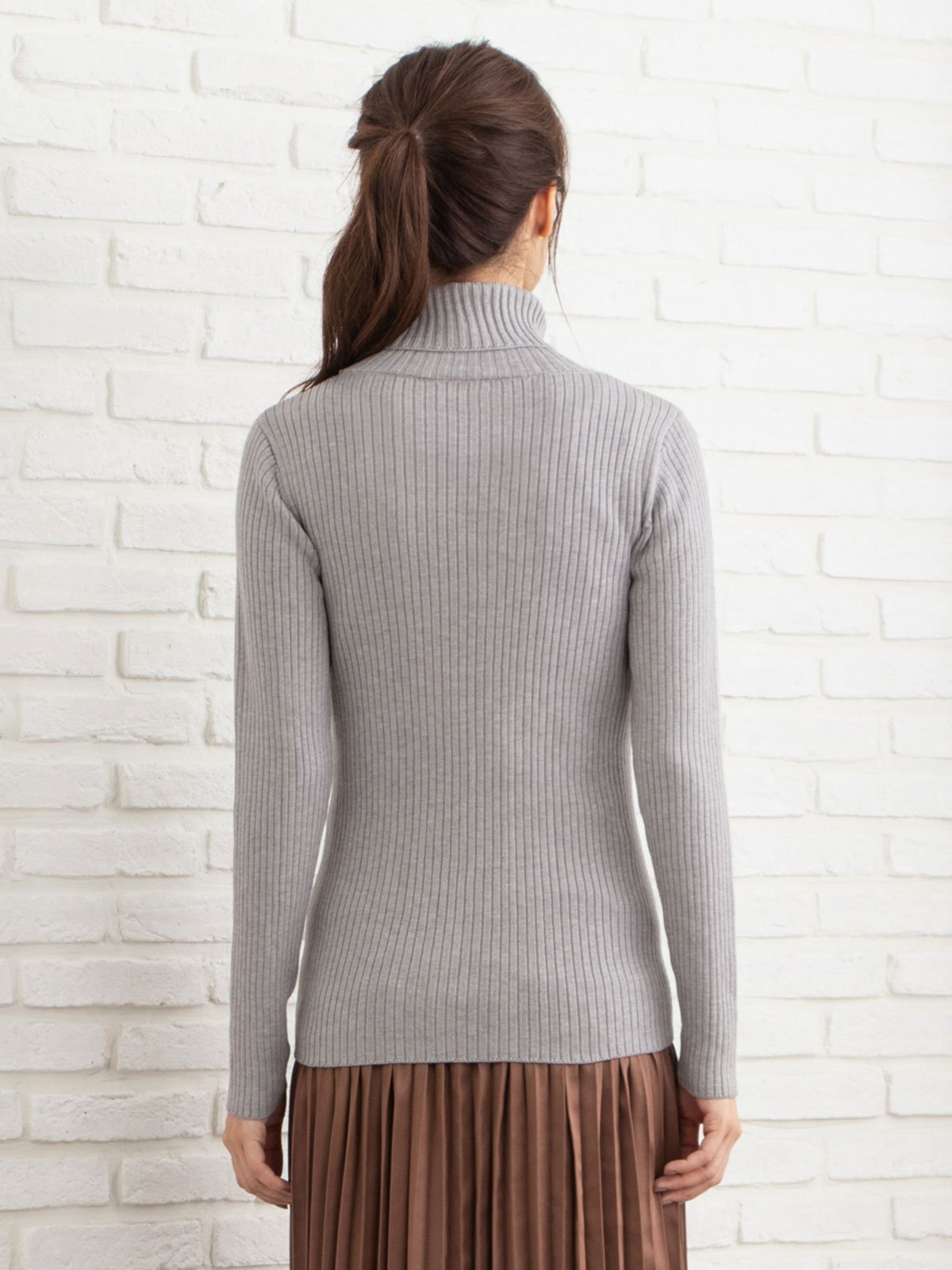 マタニティ トップス|リブタートルニット　マタニティ・授乳服【出産後も長く使える】