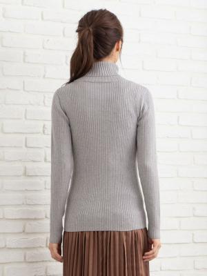 マタニティ トップス|リブタートルニット　マタニティ・授乳服【出産後も長く使える】