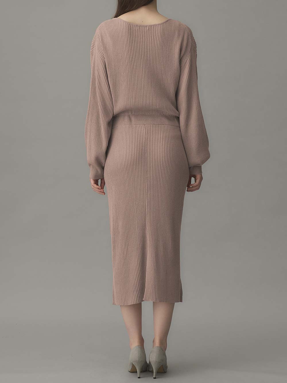 マタニティ ワンピース|フロントボタンリブニットワンピース　マタニティ・産後授乳服【出産後も長く使える】Rosemadame（ローズマダム）