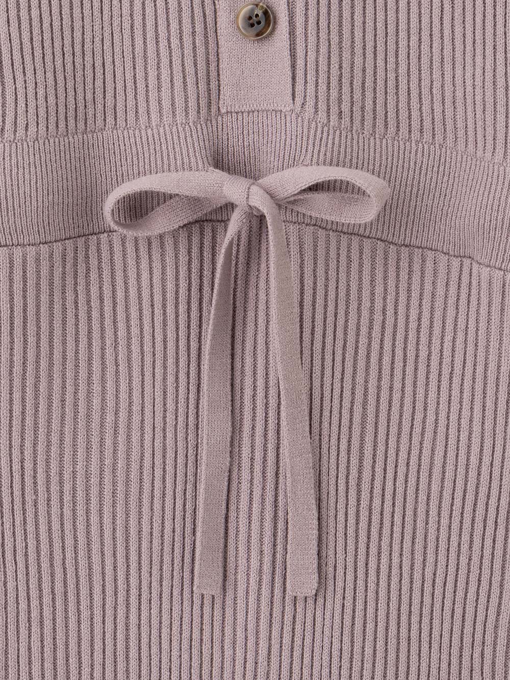 マタニティ ワンピース|フロントボタンリブニットワンピース　マタニティ・産後授乳服【出産後も長く使える】Rosemadame（ローズマダム）