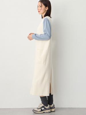 マタニティ ワンピース|スムーストップス×ニットジャンドレアンサンブル　マタニティ・産後授乳服【出産後も長く使える】Rosemadame（ローズマダム）|オフ