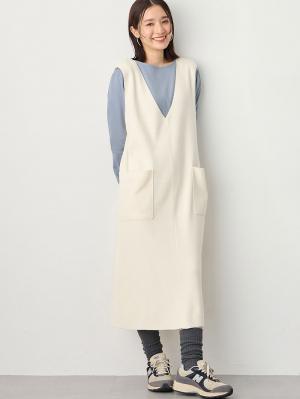 スムーストップス×ニットジャンドレアンサンブル　マタニティ・産後授乳服【出産後も長く使える】Rosemadame（ローズマダム）10496