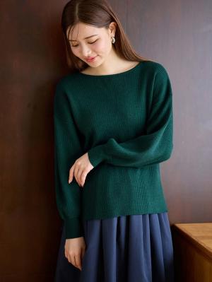 リブニットトップス（授乳らくちんタブ付き）マタニティ・産後授乳服【出産後も長く使える】Rosemadame（ローズマダム）10497