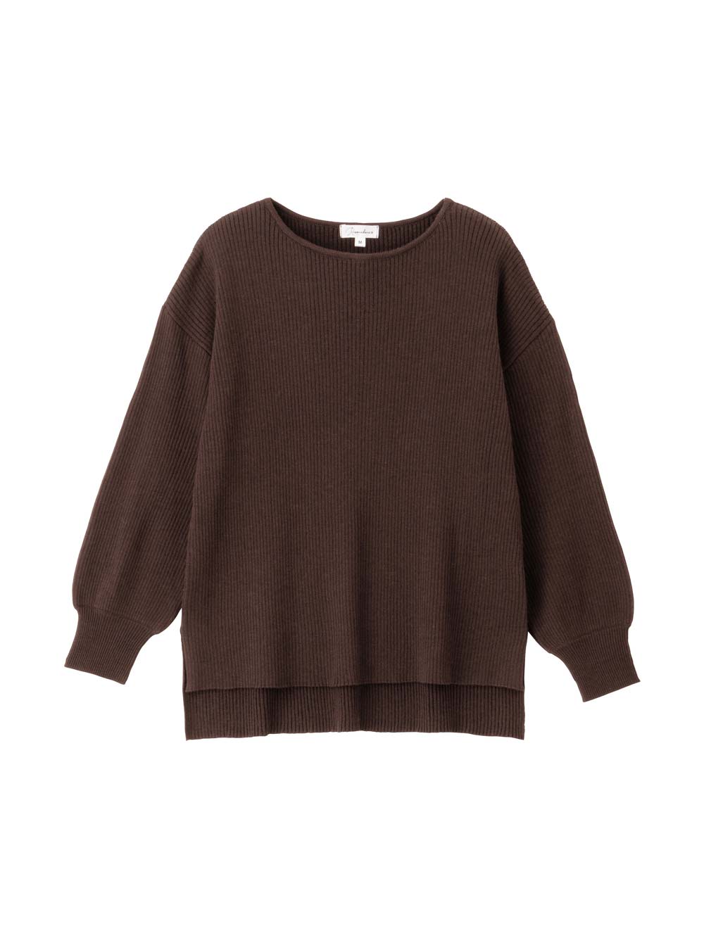 マタニティ トップス|リブニットトップス（授乳らくちんタブ付き）マタニティ・産後授乳服【出産後も長く使える】Rosemadame（ローズマダム）|ブラウン