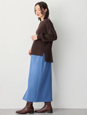 マタニティ トップス|リブニットトップス（授乳らくちんタブ付き）マタニティ・産後授乳服【出産後も長く使える】Rosemadame（ローズマダム）|ブラウン