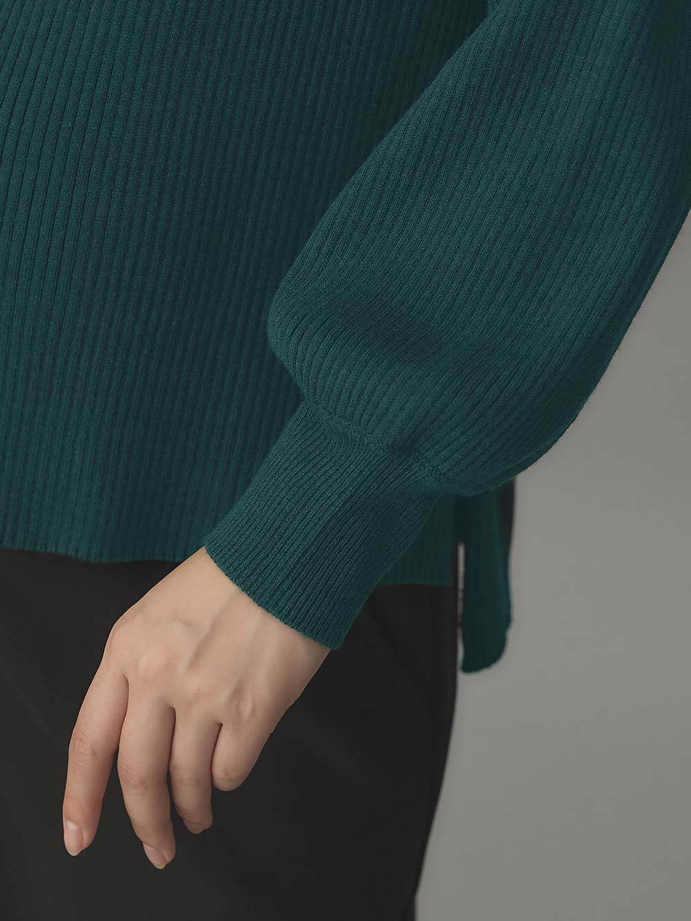 マタニティ トップス|リブニットトップス（授乳らくちんタブ付き）マタニティ・産後授乳服【出産後も長く使える】Rosemadame（ローズマダム）