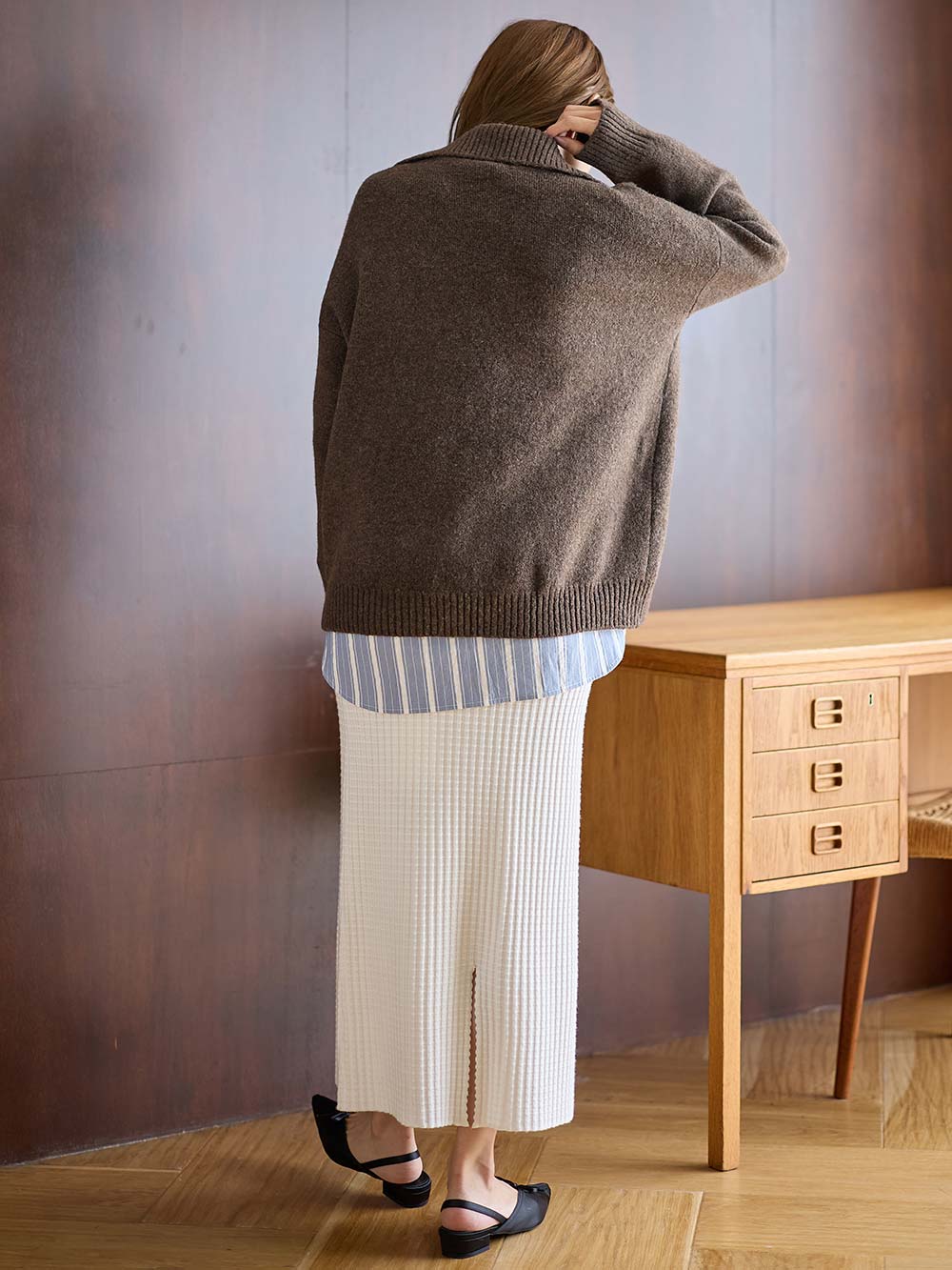 マタニティ スカート|ぽこぽこニットスカート　マタニティ・産後【出産後も長く使える】Rosemadame（ローズマダム）|オフ