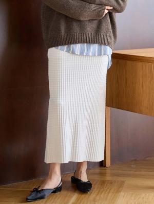 ぽこぽこニットスカート　マタニティ・産後【出産後も長く使える】Rosemadame（ローズマダム）10498