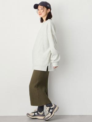 マタニティ スカート|ぽこぽこニットスカート　マタニティ・産後【出産後も長く使える】Rosemadame（ローズマダム）|カーキ