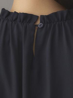 マタニティ ワンピース|プチフリルシフォンギャザーワンピース マタニティ・産後【出産後も長く使える】