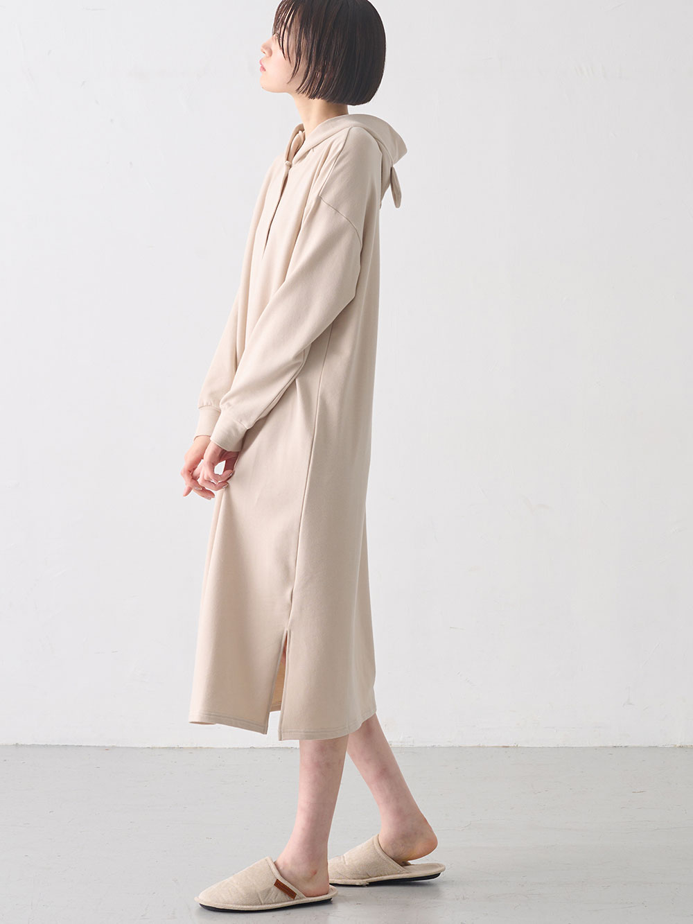 マタニティ パジャマ・ルームウェア|マルチWAYストレッチルームワンピ マタニティ・産後授乳【出産後も長く使える】Rosemadame(ローズマダム)|アイボリー