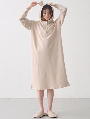 マタニティ パジャマ・ルームウェア|マルチWAYストレッチルームワンピ マタニティ・産後授乳【出産後も長く使える】Rosemadame(ローズマダム)|アイボリー