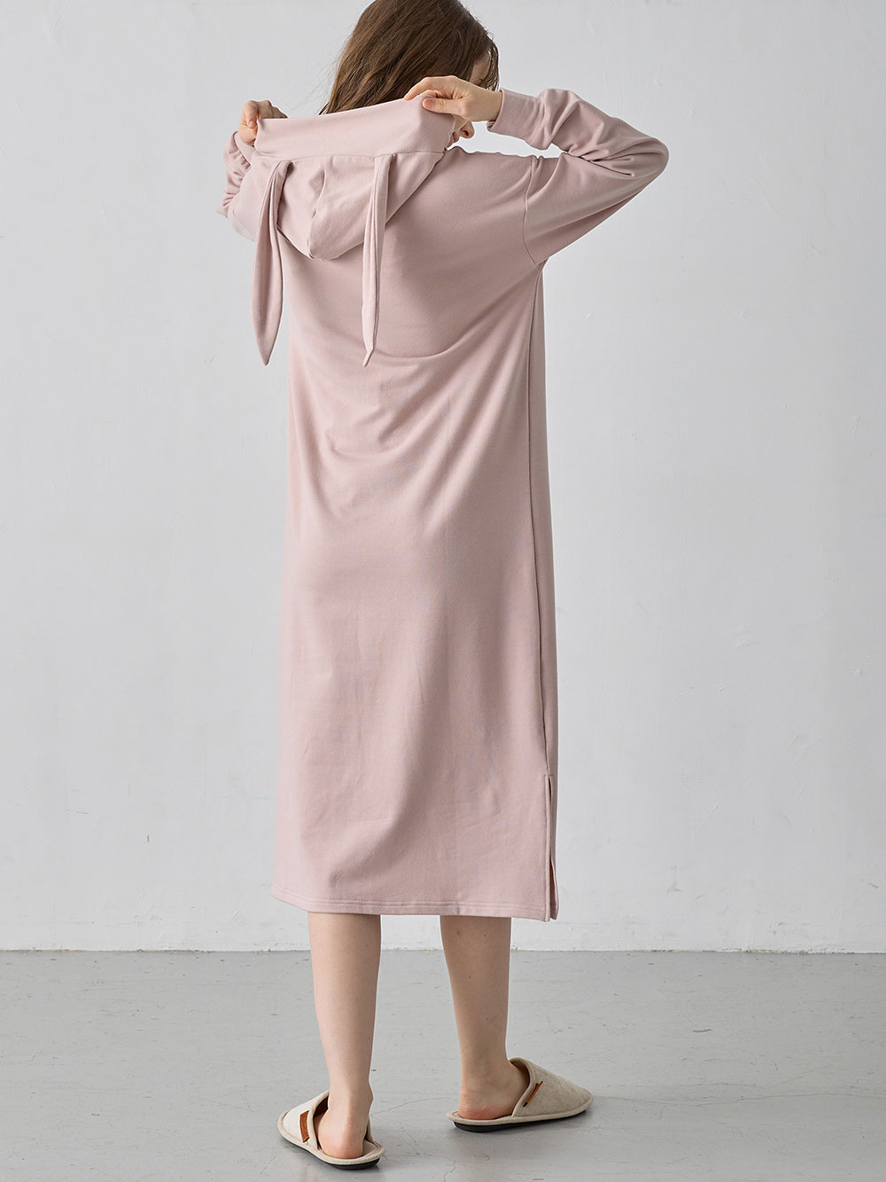 マタニティ パジャマ・ルームウェア|マルチWAYストレッチルームワンピ マタニティ・産後授乳【出産後も長く使える】Rosemadame(ローズマダム)|ピンク